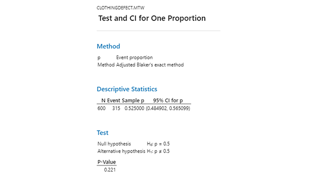 Improved 1-Proportion Test