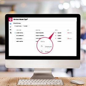 Minitab Model Ops Web Application