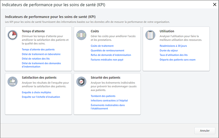 Dialogue sur les indicateurs clés de performance dans le secteur de la santé