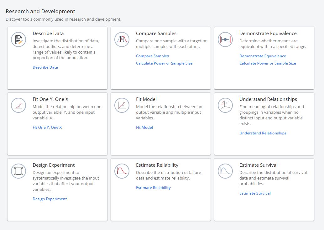 Minitab의 신뢰성 모듈 이미지