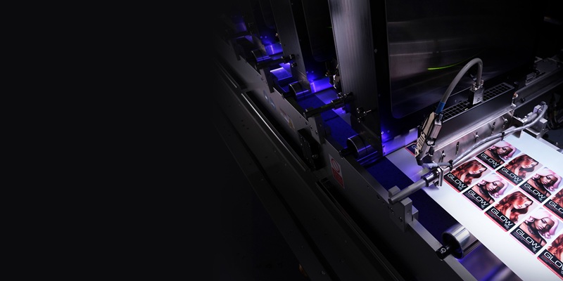 Impressora industrial digital a jato de tinta de alta velocidade que utiliza cura ultravioleta (UV) e tecnologia de barra de impressão de precisão